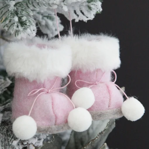Adorable Pink Mini Moccasins Tree Decoration Christmas Tree Decorations|