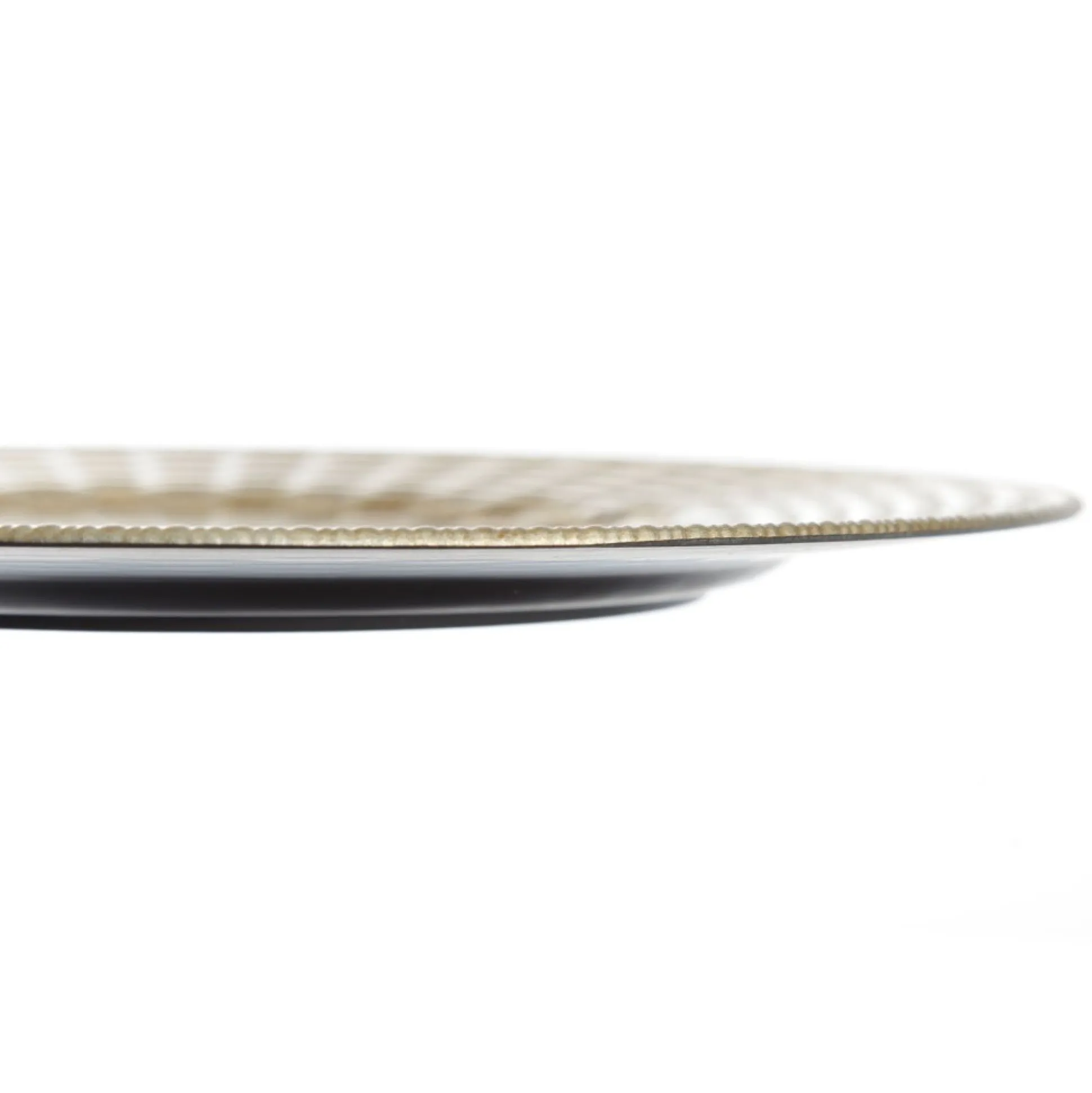 Antique Champagne Wicker Pattern Christmas Charger Plate Christmas Table Decor|