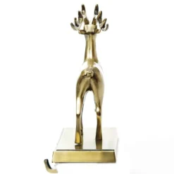 Antique Gold 3D Reindeer Christmas Stocking Hanger Stocking Hangers|