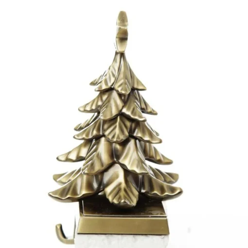 Antique Gold 3D Tree Christmas Stocking Hanger Stocking Hangers|