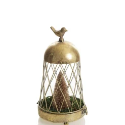 Antique Gold Metal Decorative Birdcage Christmas Ornaments|