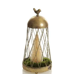 Antique Gold Metal Decorative Birdcage Christmas Ornaments|