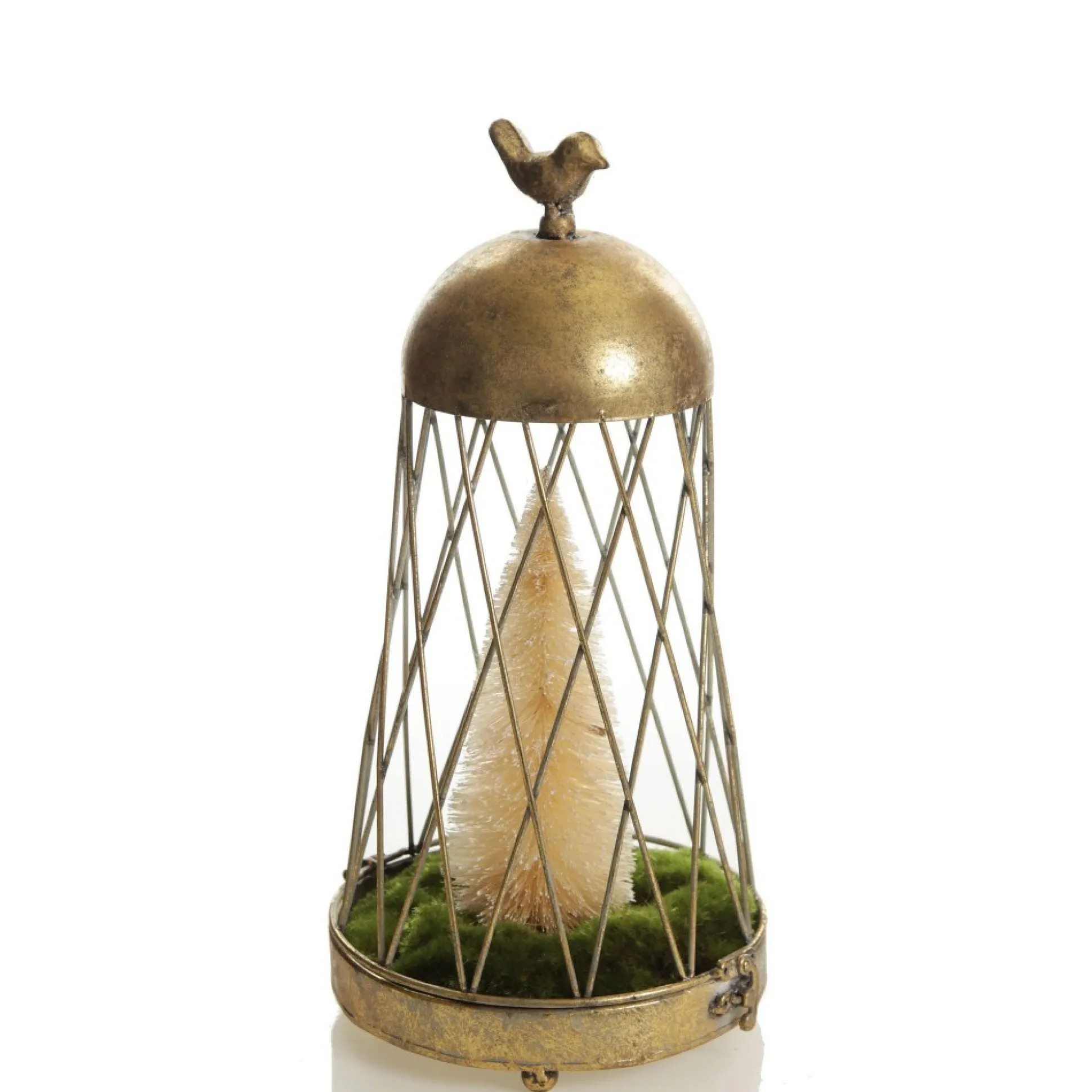 Antique Gold Metal Decorative Birdcage Christmas Ornaments|