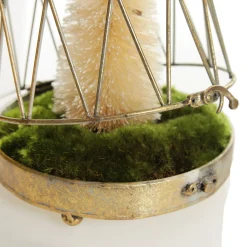 Antique Gold Metal Decorative Birdcage Christmas Ornaments|