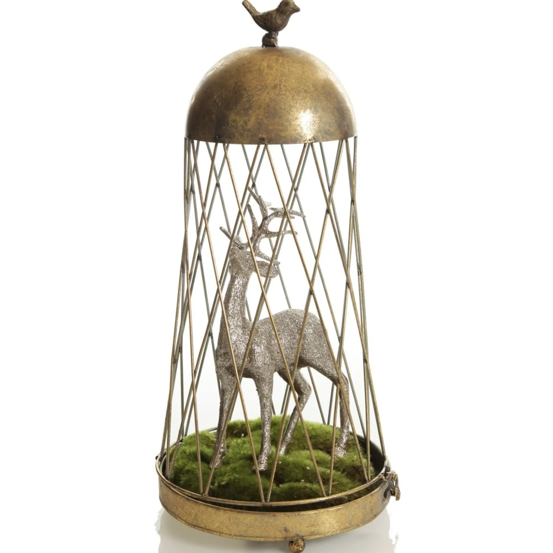 Antique Gold Metal Decorative Birdcage Christmas Ornaments|