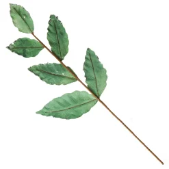 Apple Green Leaf Spray with Silver Sequins Christmas Sprays|