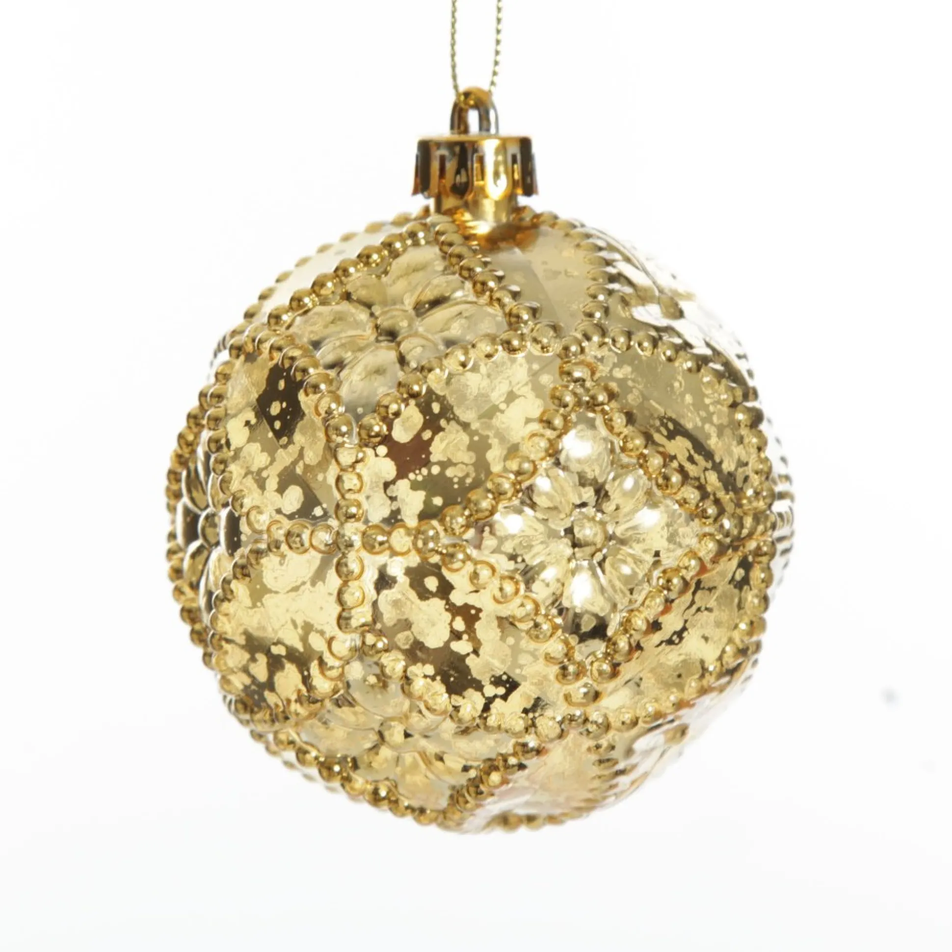 Assorted Gold Mercury Shatterproof Christmas Baubles - Set of 6 Christmas Bauble Sets|