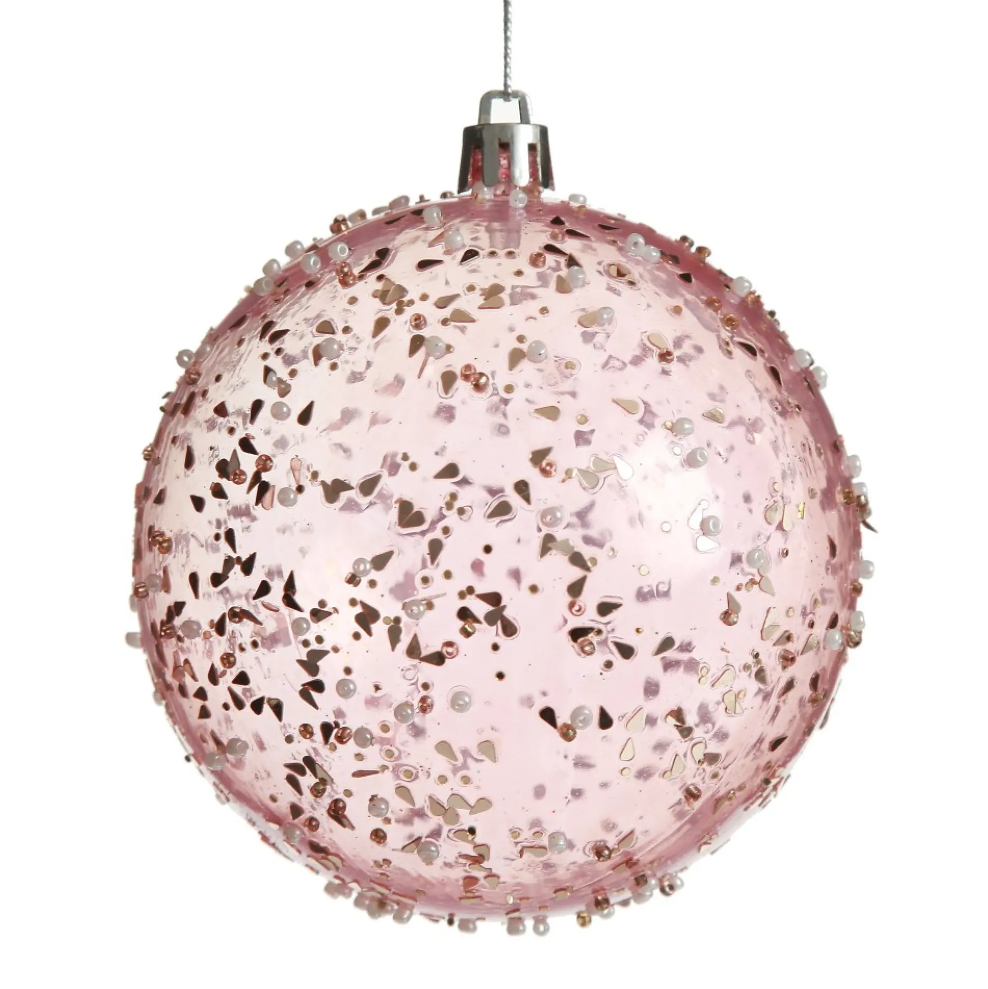 Assorted Pastel Sequin Sprinkles Shatterproof Christmas Baubles - Set of 3 Christmas Bauble Sets|