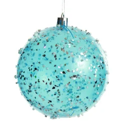Assorted Pastel Sequin Sprinkles Shatterproof Christmas Baubles - Set of 3 Christmas Bauble Sets|