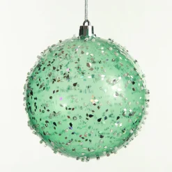 Assorted Pastel Sequin Sprinkles Shatterproof Christmas Baubles - Set of 3 Christmas Bauble Sets|