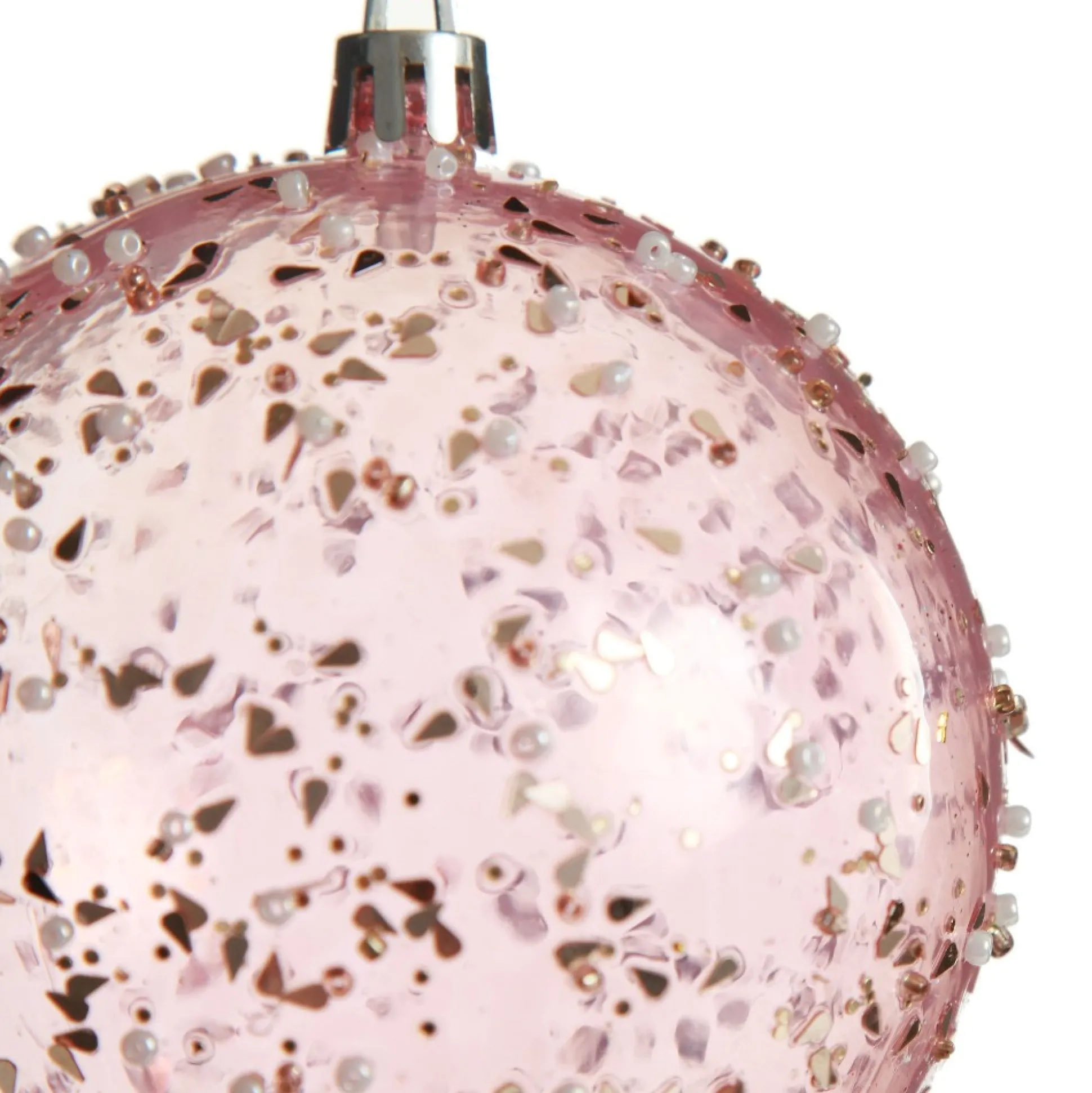 Assorted Pastel Sequin Sprinkles Shatterproof Christmas Baubles - Set of 3 Christmas Bauble Sets|