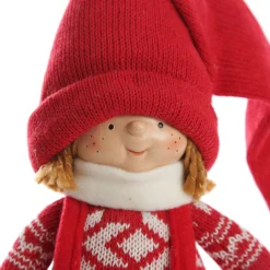 Astrid Cute Christmas Dress up Ornament in Red Overalls Christmas Figurines|