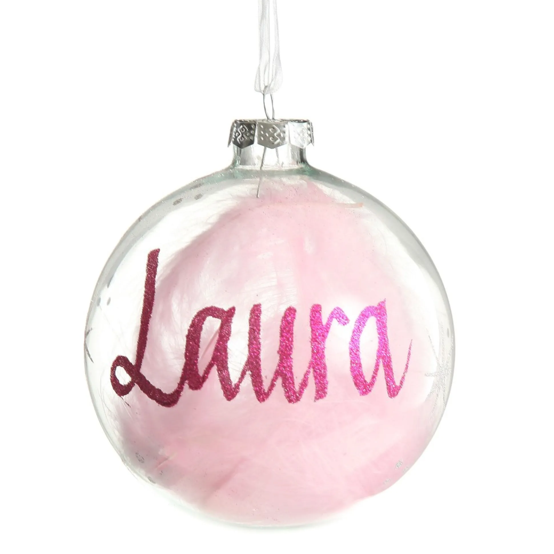 Baby Girl First Christmas Gift Pack Glass Baubles|
