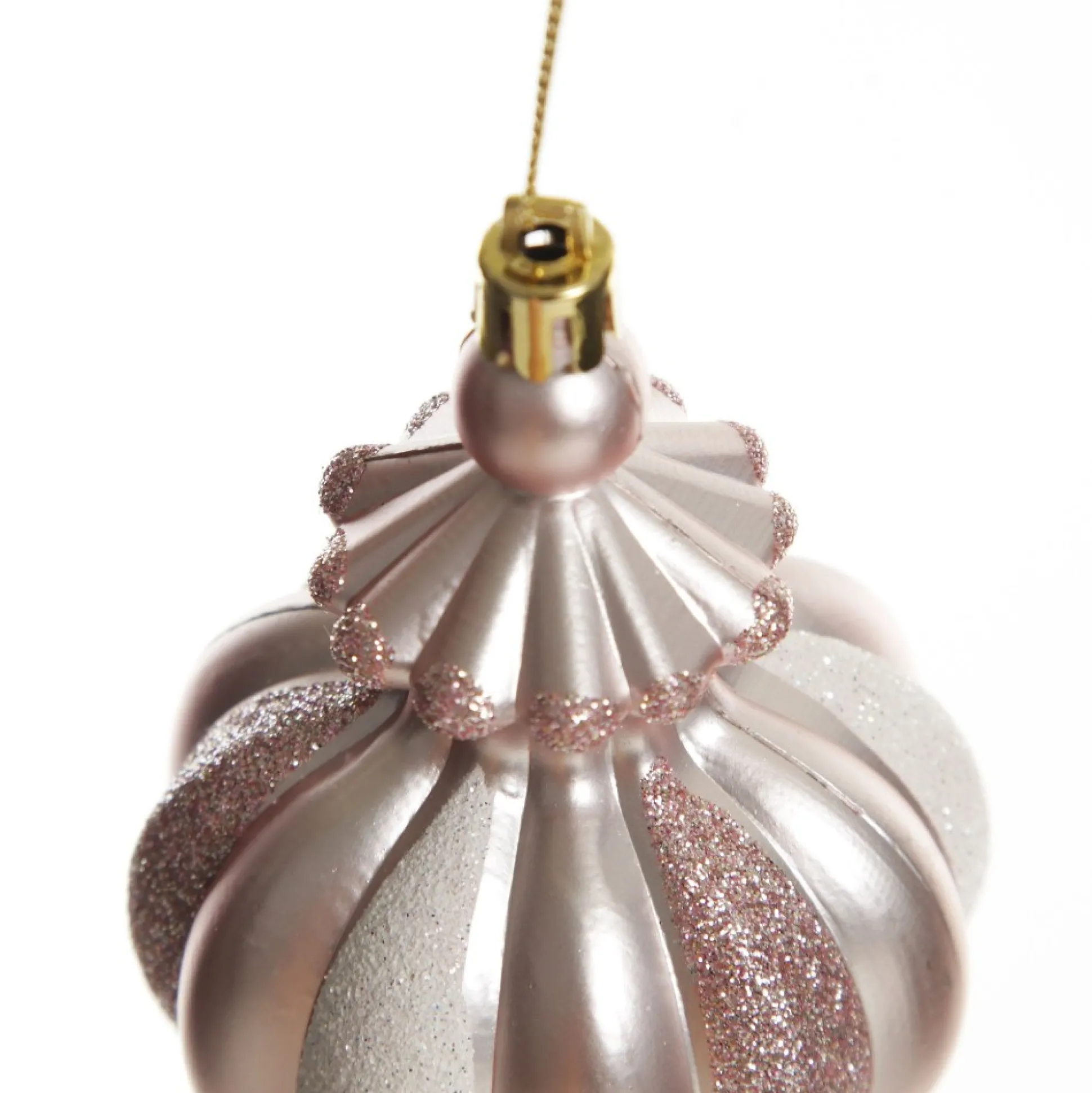 Baby Pink Christmas Finial Decoration Finials And Drops|