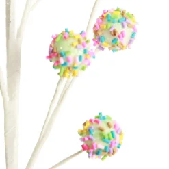 Ball Spray Pick with Multicolour Sprinkles Christmas Tree Picks|