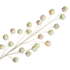 Ball Spray Pick with Multicolour Sprinkles Christmas Tree Picks|