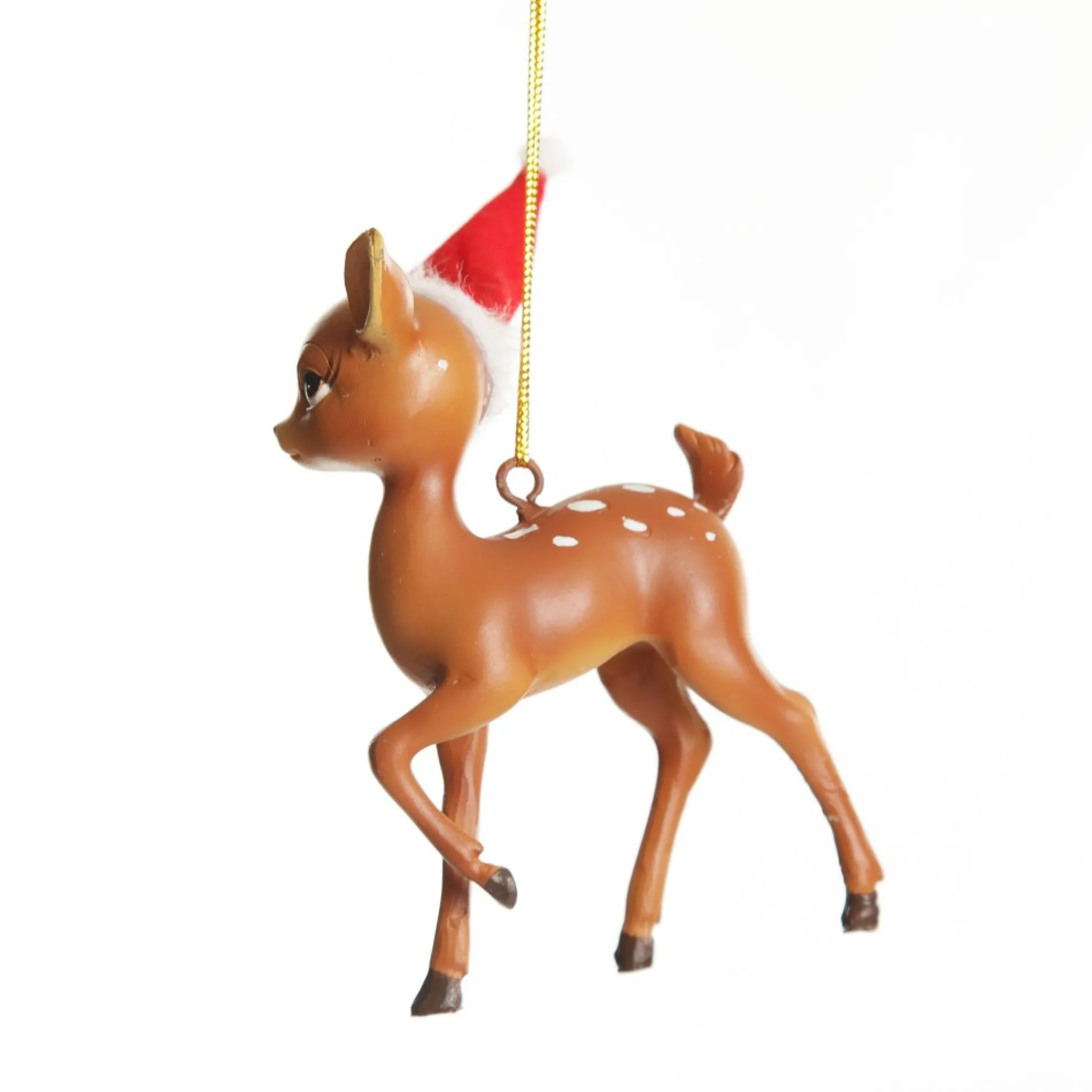 Bambi with Santa Hat Hanging Christmas Decoration Christmas Tree Decorations|