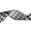 Black and White Harlequin Diamond Pattern Wired Ribbon - 6.5cm Ribbons|