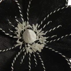 Black Magnolia Flower Stem with Twine Trim Christmas Flowers|