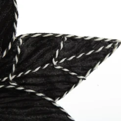 Black Poinsettia Flower Stem with Twine Trim Christmas Flowers|