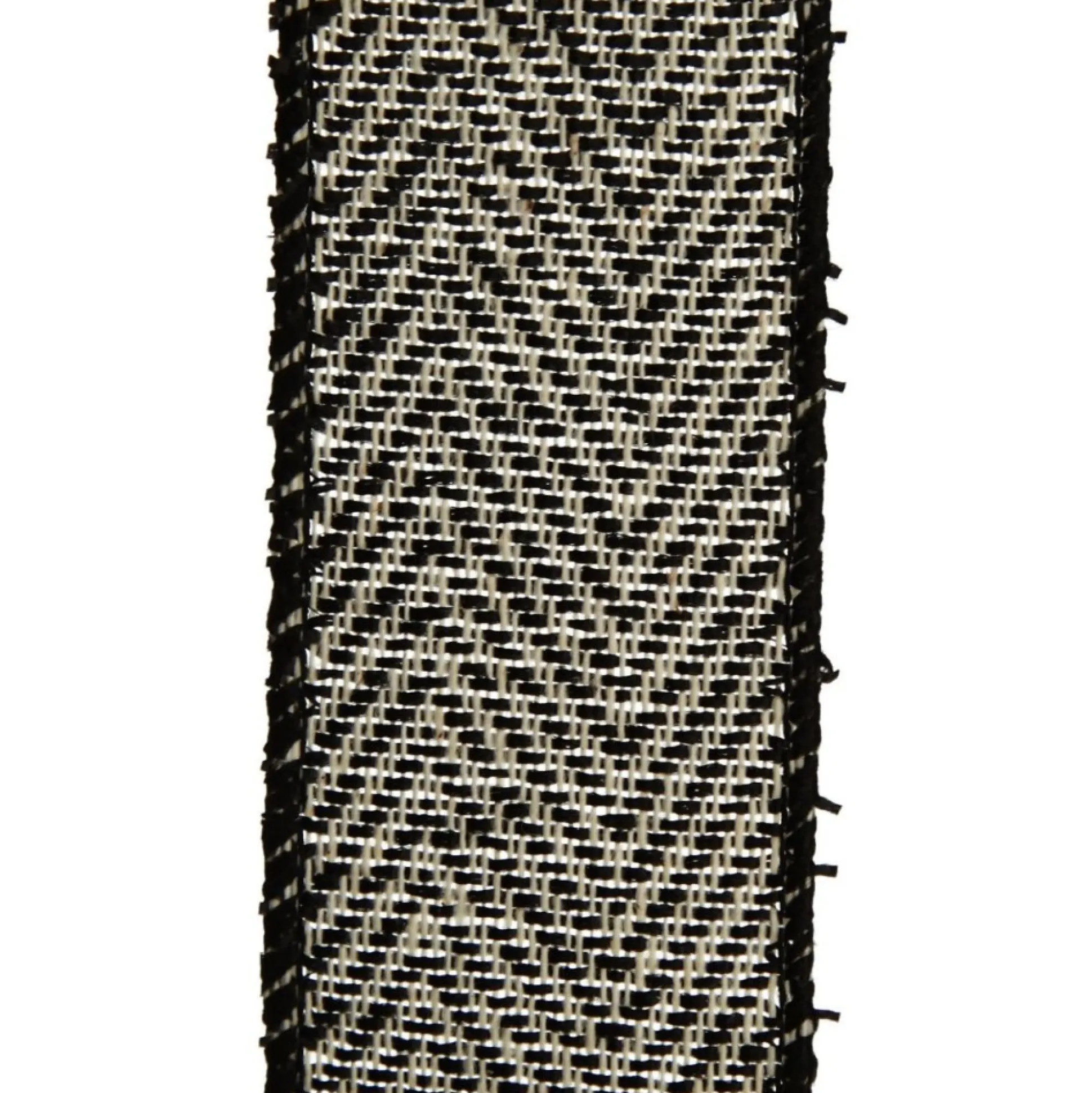 Black Woven Herringbone Wired Ribbon - 3.8cm Ribbons|
