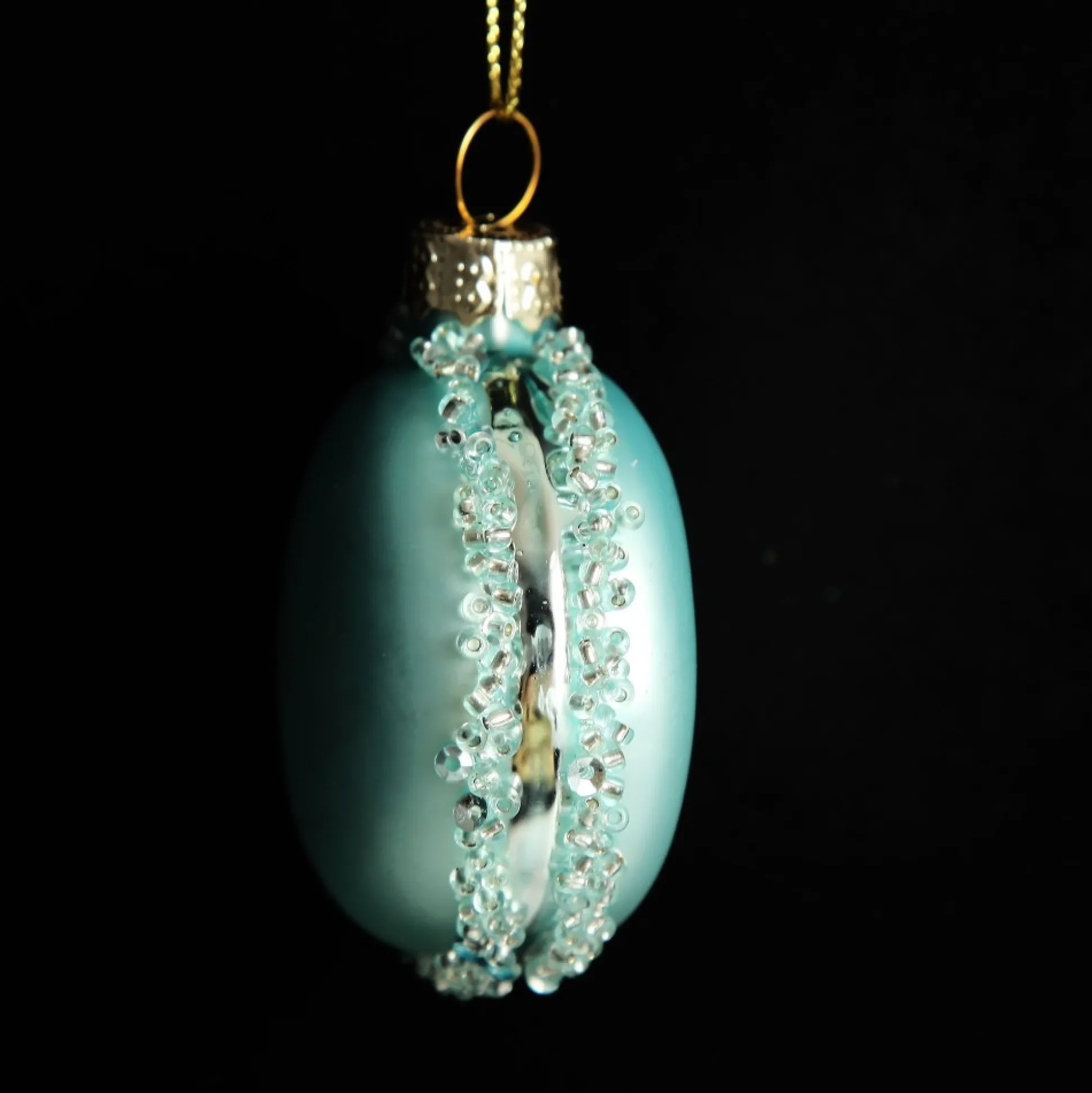 Blue Glass Macaron Christmas Tree Decoration Christmas Tree Decorations|