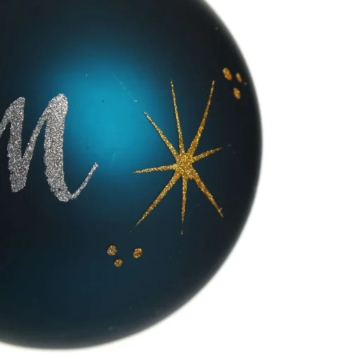 Blue Glass Personalised Christmas Bauble Personalised Baubles|