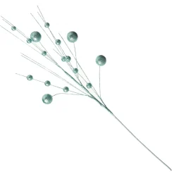 Blue Glitter Ball Spray Pick Christmas Tree Decorations|