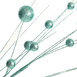 Blue Glitter Ball Spray Pick Christmas Tree Decorations|