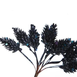 Blue Glitter Pinecone Clusters - Set of 2 Christmas Pick|