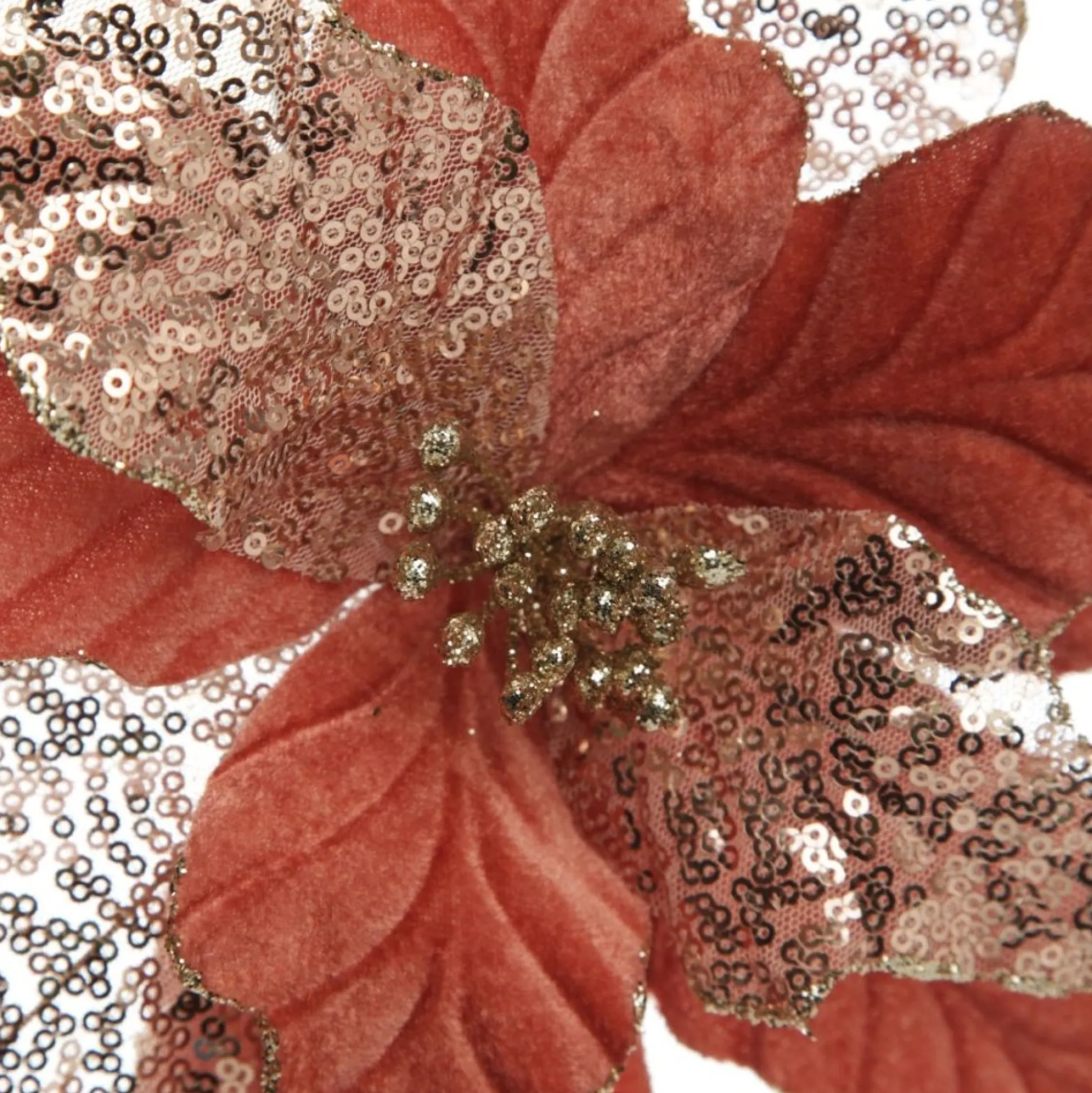 Blush Velvet Sequin Flower Christmas Flowers|