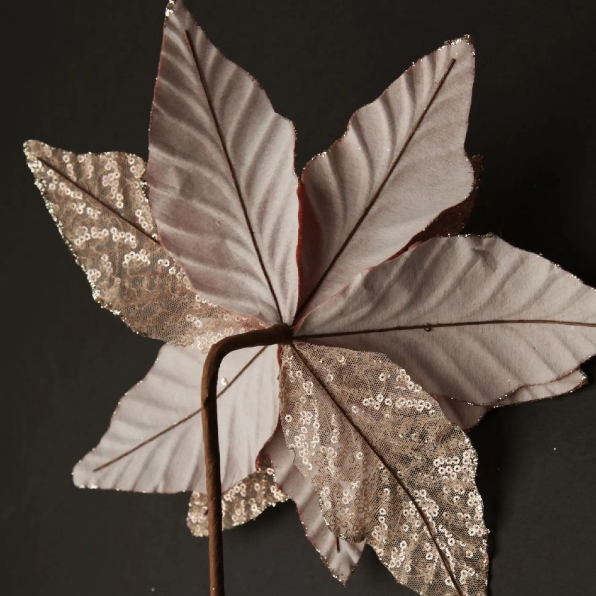Blush Velvet Sequin Flower Christmas Flowers|