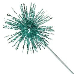 Bright Blue Starburst Sparkle Pick Christmas Tree Picks|