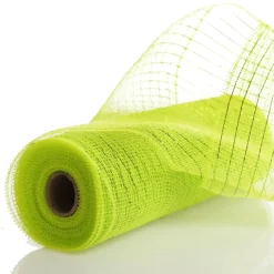 Bright Green Metallic Thread Decomesh Roll Diy Wreaths|