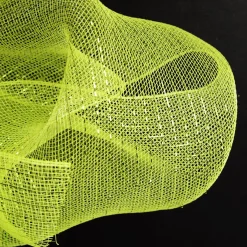 Bright Green Metallic Thread Decomesh Roll Diy Wreaths|