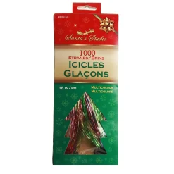 Bright Multicolour Metallic Tinsel Fringe Tree Garlands|