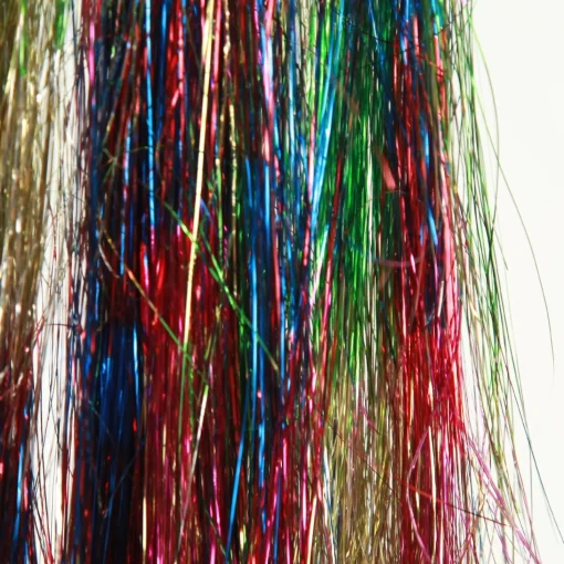 Bright Multicolour Metallic Tinsel Fringe Tree Garlands|
