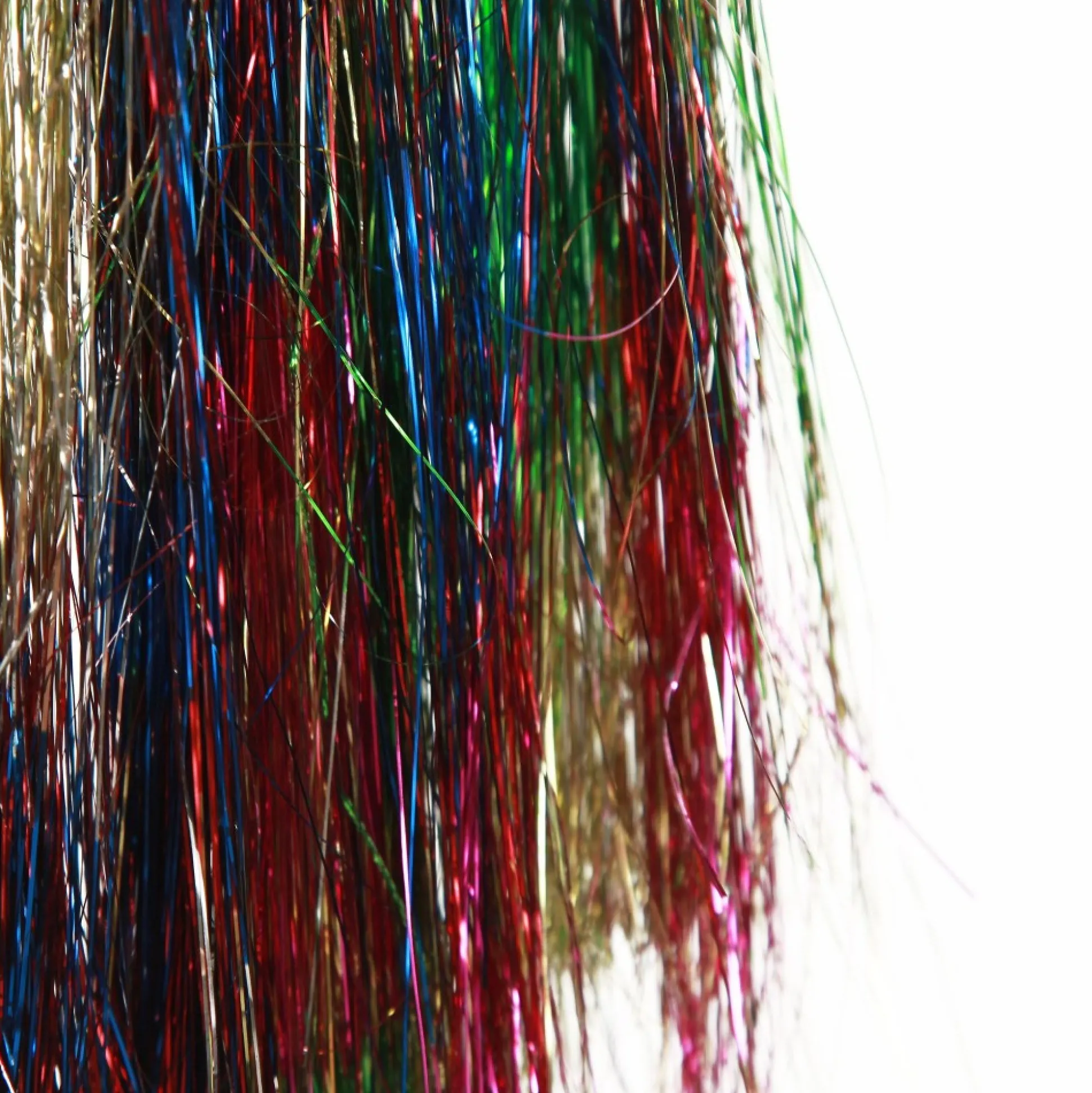 Bright Multicolour Metallic Tinsel Fringe Tree Garlands|