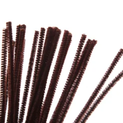 Brown Chenille Stem Pipe Cleaners - Pack of 50 Christmas Craft Supplies|