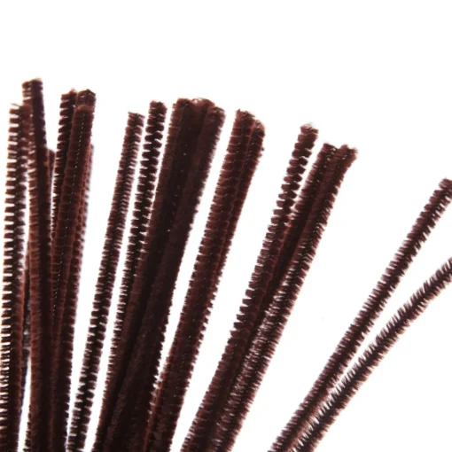 Brown Chenille Stem Pipe Cleaners - Pack of 50 Christmas Craft Supplies|