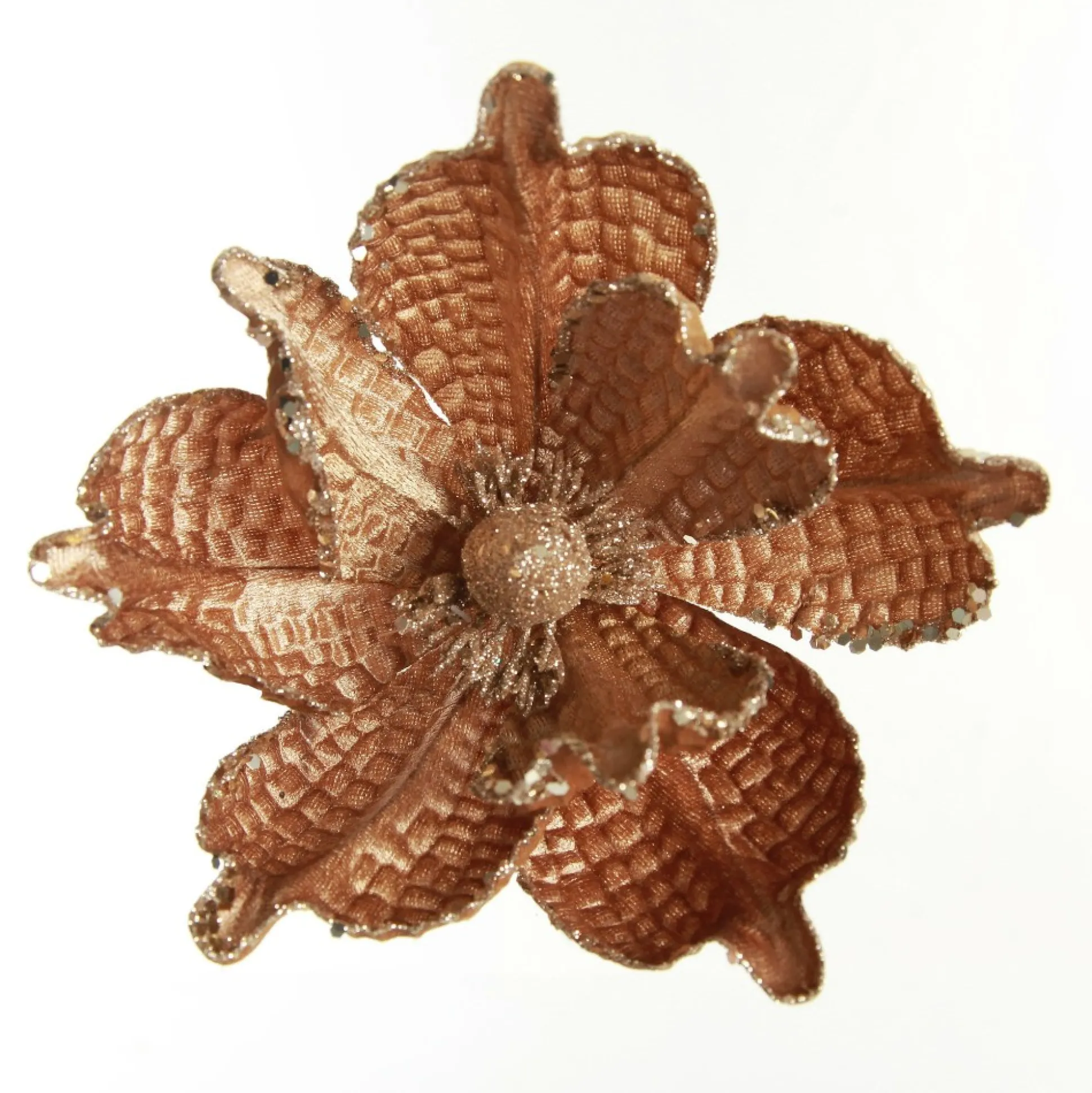 Brown Velvet Magnolia Flower Clip Christmas Flowers|