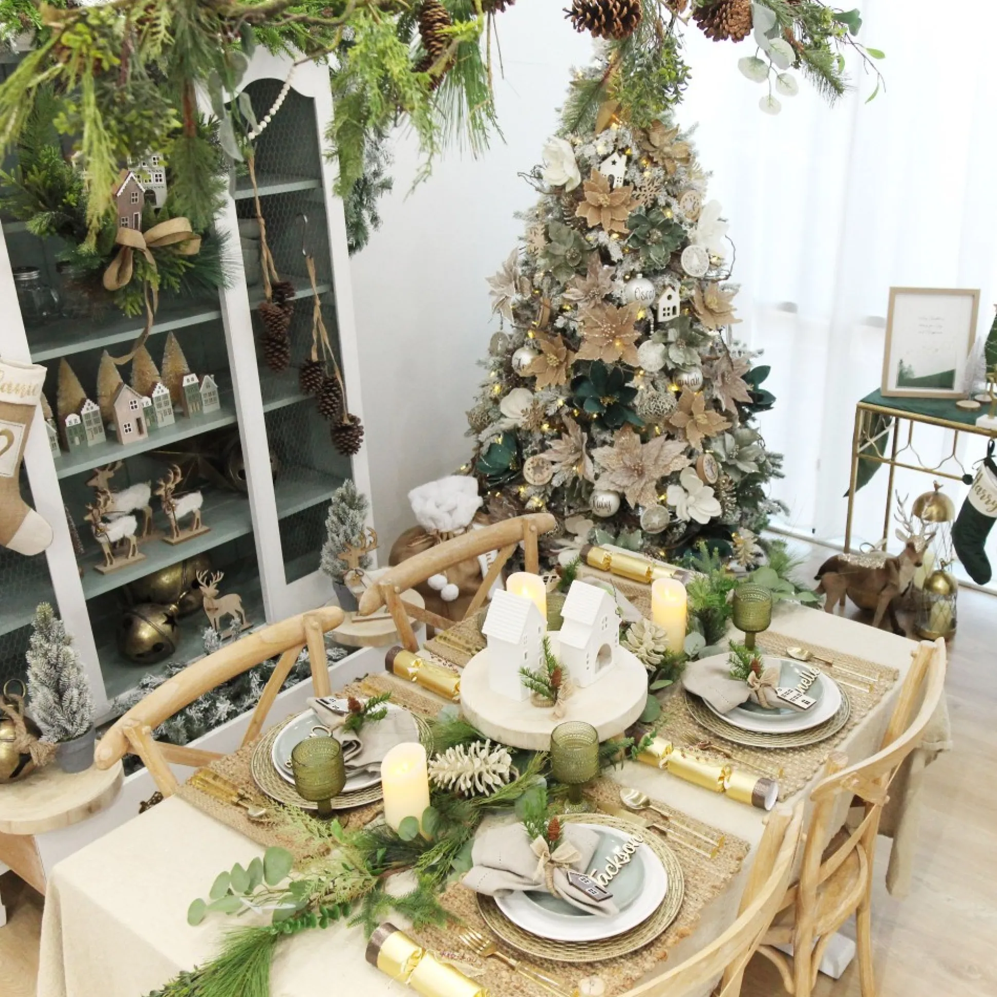 Brown Velvet Magnolia Flower Clip Christmas Flowers|