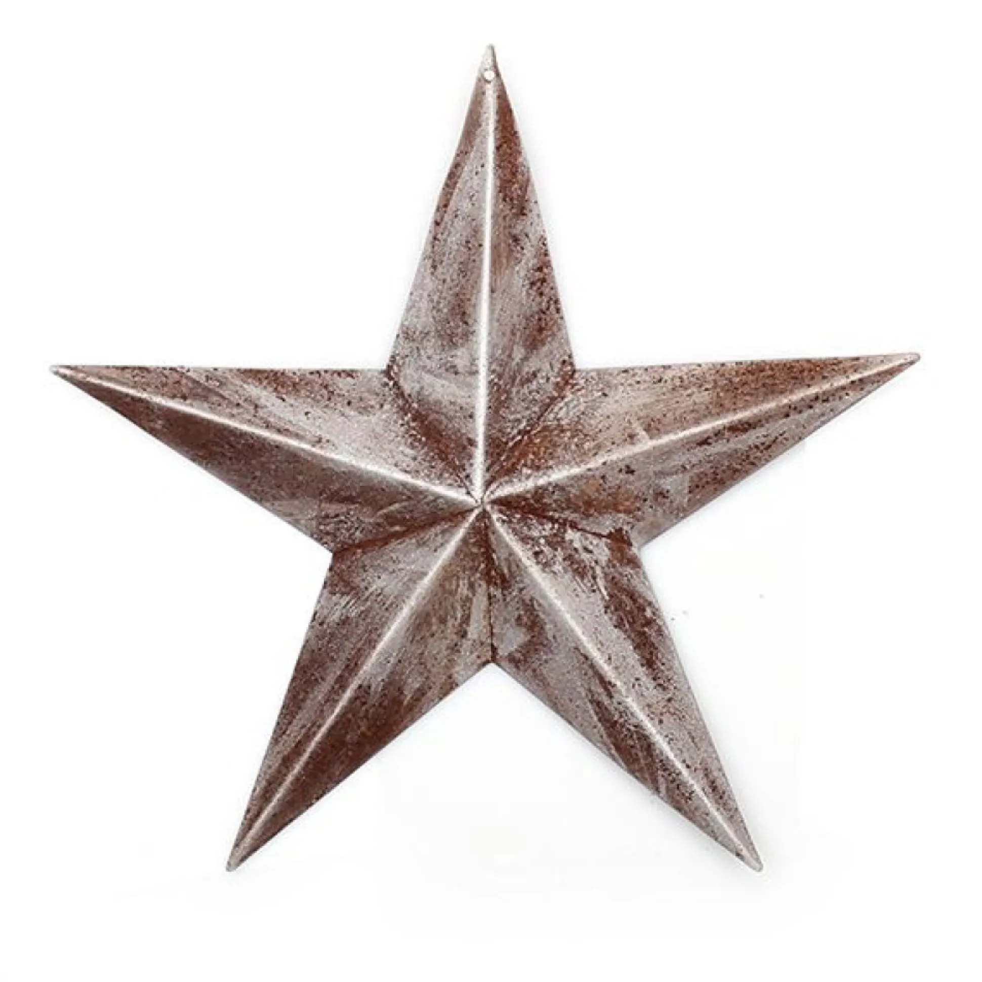 Brushed Silver Tin Star Tree Toppers|
