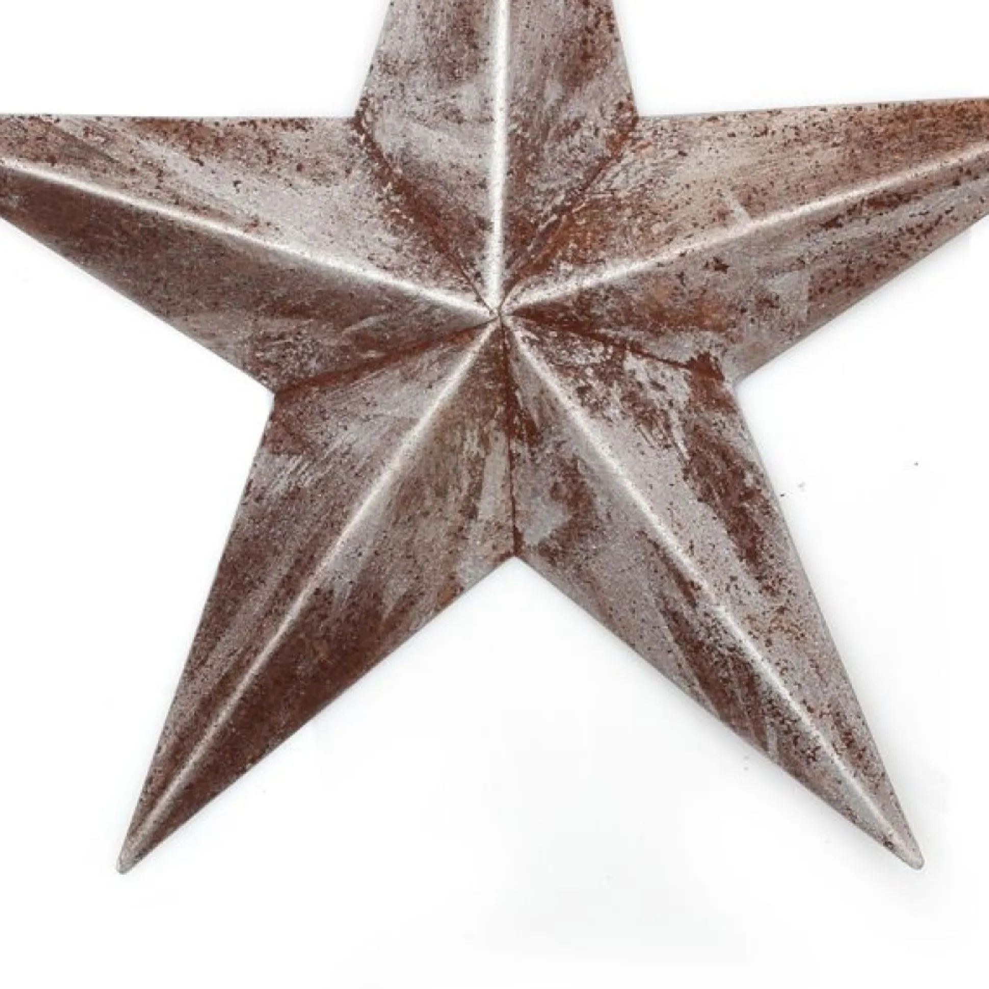 Brushed Silver Tin Star Tree Toppers|