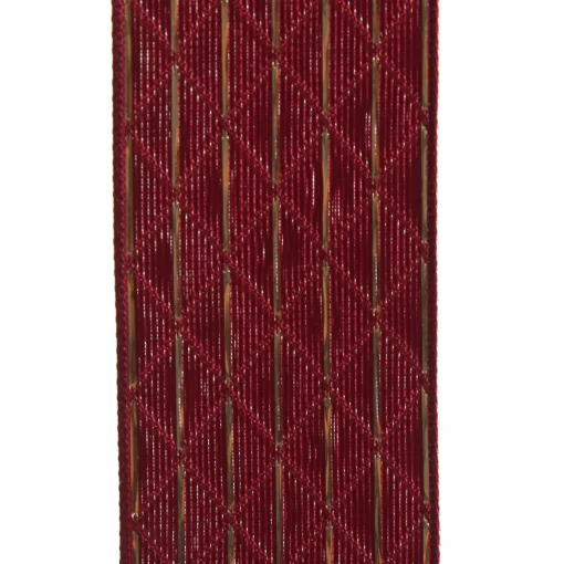 Burgundy Wired Christmas Ribbon with Gold Flecks - 3.8cm Ribbons|