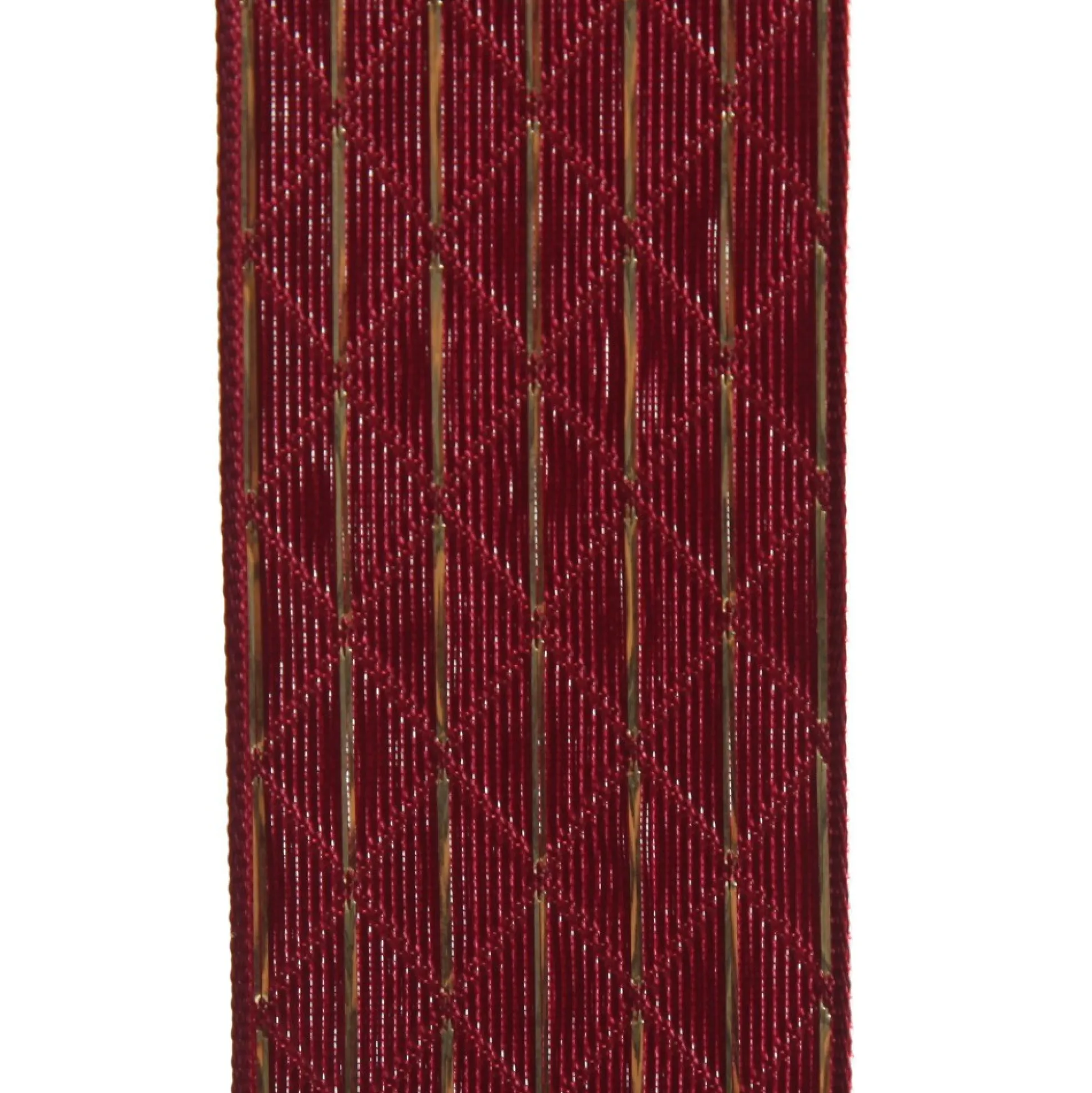 Burgundy Wired Christmas Ribbon with Gold Flecks - 3.8cm Ribbons|