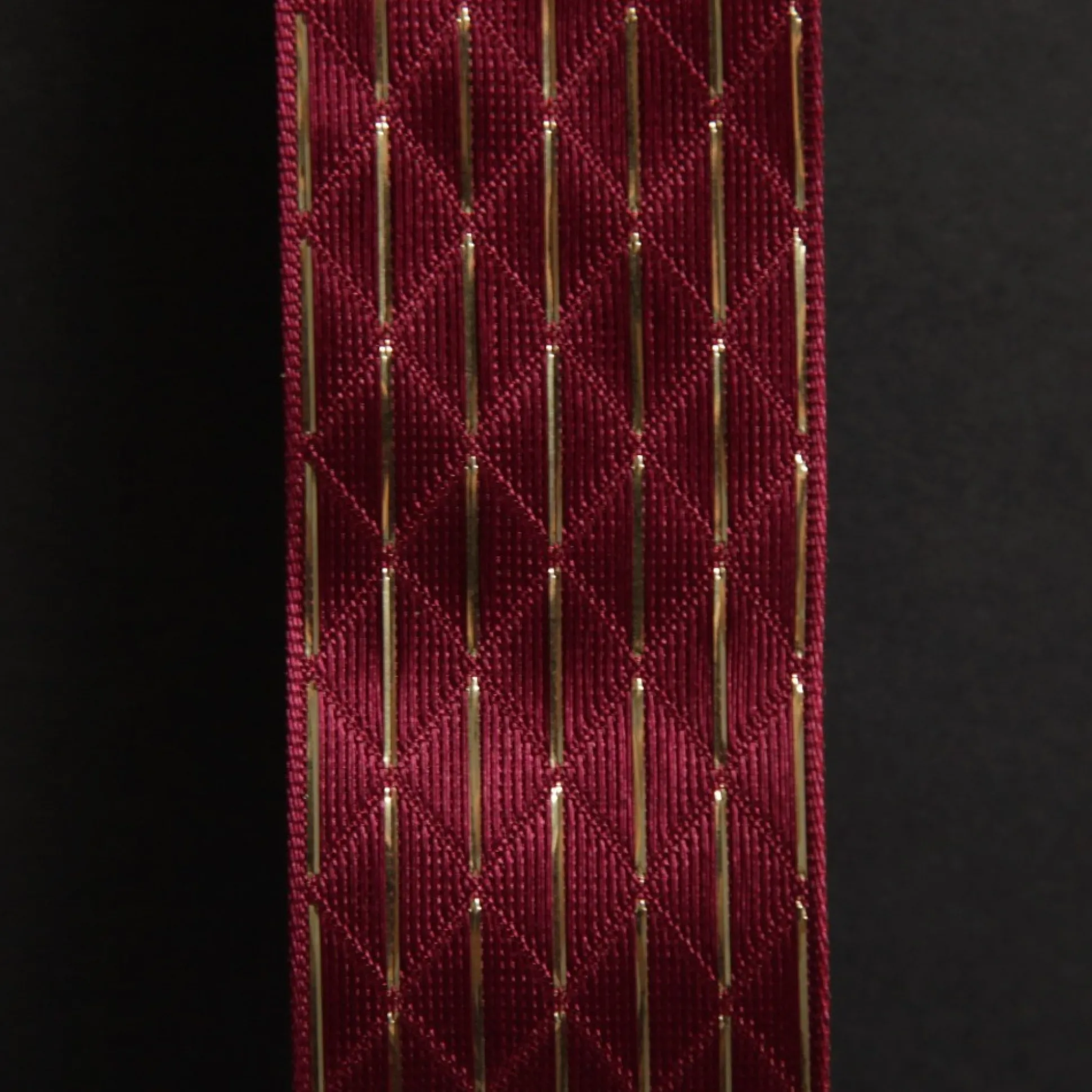 Burgundy Wired Christmas Ribbon with Gold Flecks - 3.8cm Ribbons|