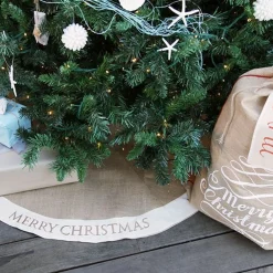 Burlap Merry Christmas Tree Skirt Christmas Tree Skirts|