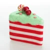 Candy Cane and Mint Velvet Cake Slice Christmas Tree Decoration Christmas Tree Decorations|