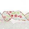Candy Cane and Snowflake Ribbon - 6.3cm Ribbons|